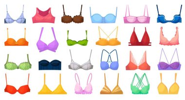 Moda sütyen simgesi beyaz arkaplanda izole edildi