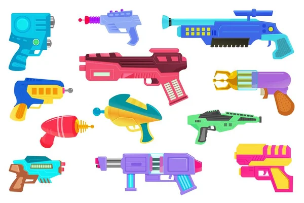 Blaster gun icon set isolated on white background — Stock Vector