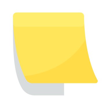 Beyaz üzerine izole edilmiş vektör yapışkan not kağıdı