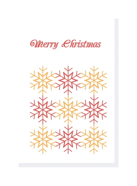 Joyeux Noël carte de vœux isolé sur blanc — Image vectorielle