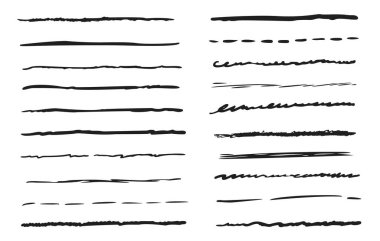El çizimi karalama altı çizili sınır izole
