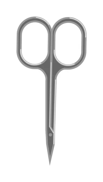 Chrom nehty nůžky izolované na bílém pozadí — Stockový vektor