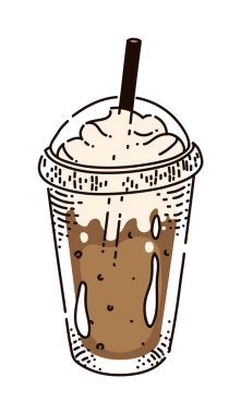 Beyaz üzerinde saman olan plastik kahve fincanı.