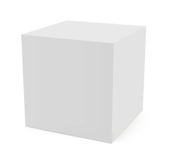 Dice küp modeli beyaz arkaplanda izole edildi