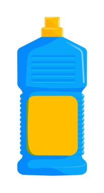 Beyaz arka planda izole edilmiş vektör çamaşır suyu şişesi