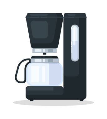 Kahve makinesi beyaz arkaplanda izole edilmiş.