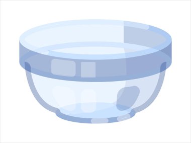 Beyaz arka planı olan şeffaf cam kase.