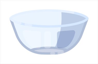 Beyaz arka planda izole edilmiş salata için cam kase