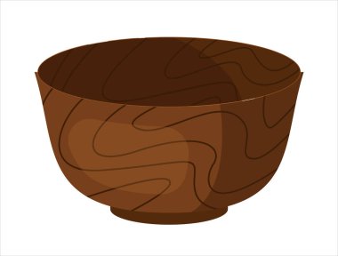 Çamur kasesi seramik bulaşık takımı beyaza izole edilmiş