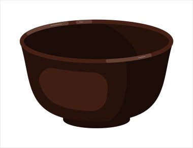 Beyaz arkaplanda izole edilmiş klasik seramik kadeh