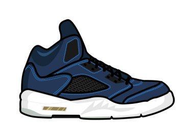 Sıcak spor ayakkabısı beyaz arka planda izole edilmiş.