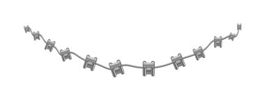 Metal eğri diş teli ya da parantez