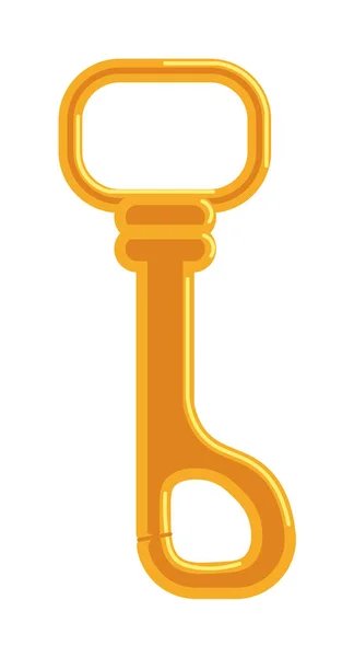Карабин для поводка, ключа или альпинистской веревки на белом — стоковый вектор