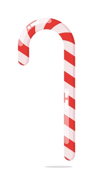 Şeker kamışı Noel süslemesi beyaza izole edilmiş — Stok Vektör