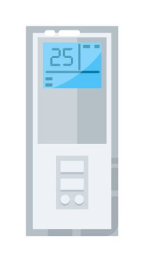 Klima kontrol paneli beyaza izole edildi