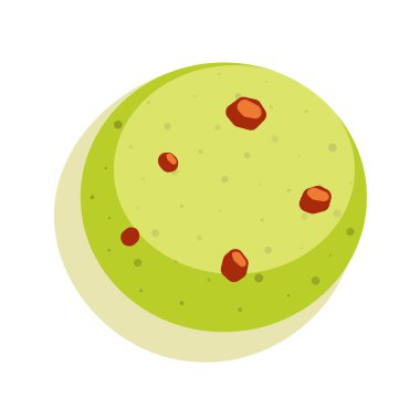 Kibrit yeşil çay krakeri bisküvisi beyaz üzerine izole edilmiş.