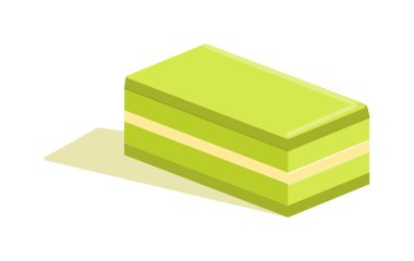 Yeşil çay, kibrit, tatlı tatlı, izole edilmiş tatlı.