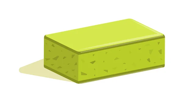 Matcha zelený čaj chuť dort izolované na bílém — Stockový vektor