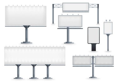 Billboard boş izole vektör şablonu