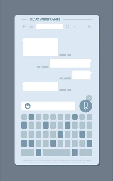 Interfaccia utente di messenger — Vettoriale Stock