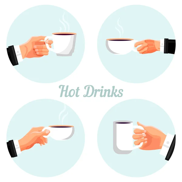 Coffee break time labels set — Stock Vector