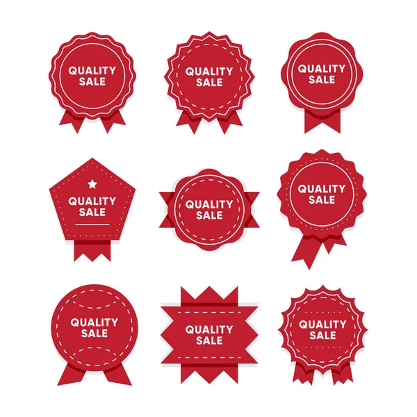 Vendita di qualità. Premium qualità set di distintivi rossi — Vettoriale Stock