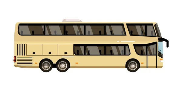 Doppeldeckerbus isoliert auf weißem Hintergrund — Stockvektor