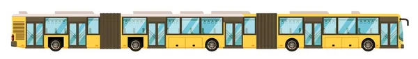 Icono articulado de bus aislado sobre fondo blanco — Archivo Imágenes Vectoriales