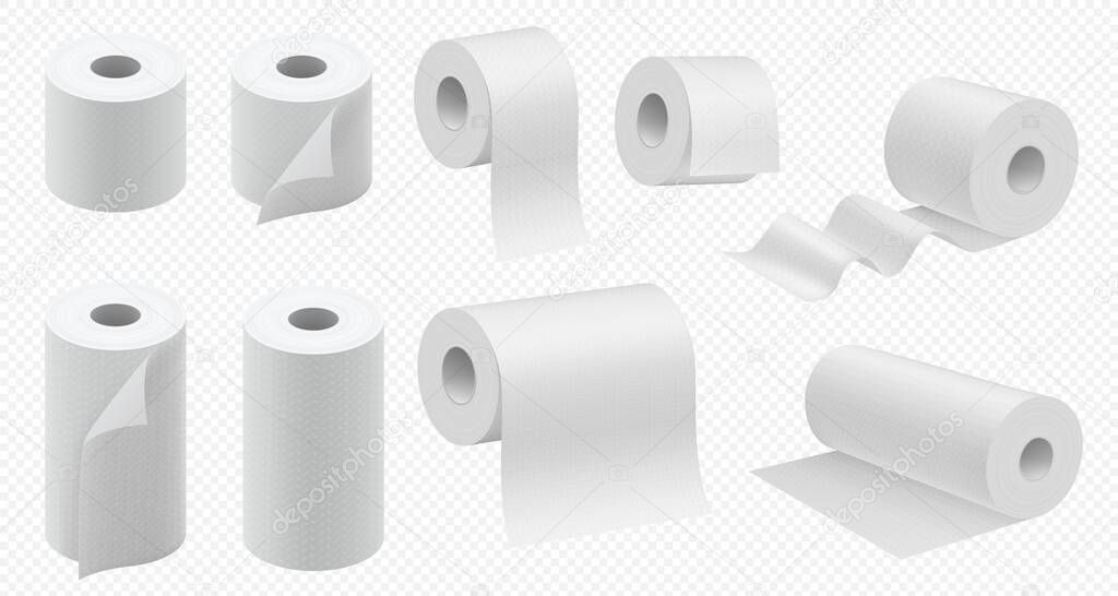 Toilet paper roll. Vector kitchen paper towel