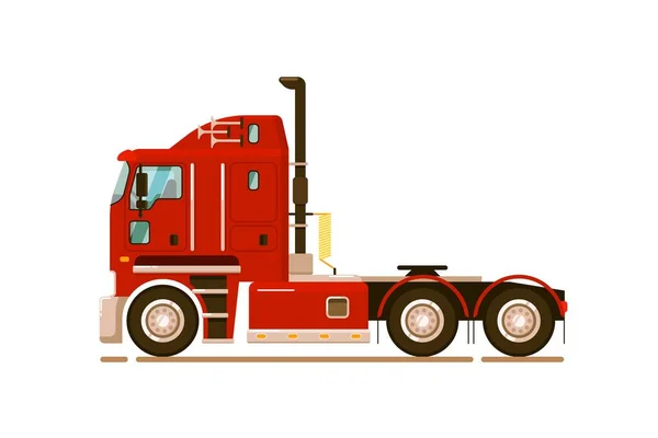 Transporte especial de camiones por carretera sobre fondo blanco — Vector de stock