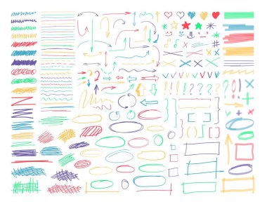 Vurgulama çizgisi, ok ve sınır izole edildi