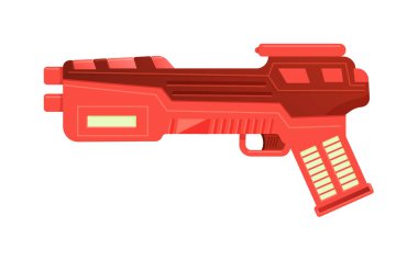 Lazer tabancası beyaz arka planda izole edilmiş çocuk oyuncağı