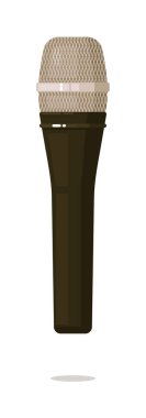 Dinamik el mikrofon ekipmanları beyaza izole edildi