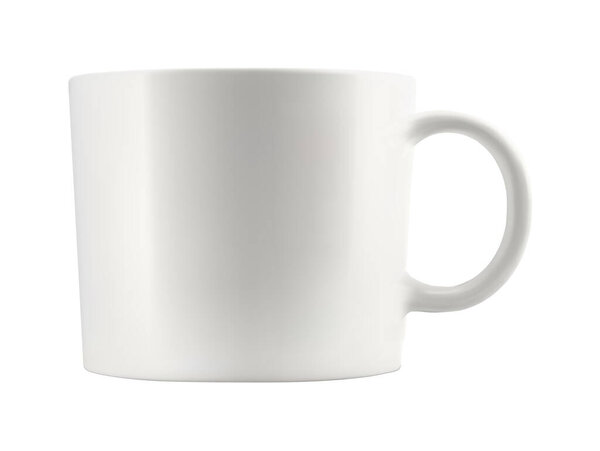 Blank white ceramic cup mockup for branding isolated