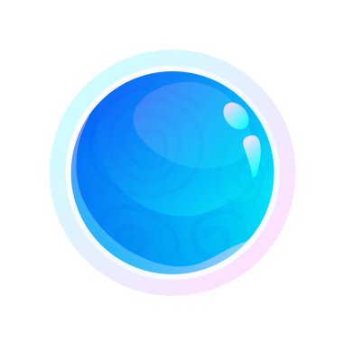 Mavi uzay gezegeni kozmik küre beyaz arkaplanda izole