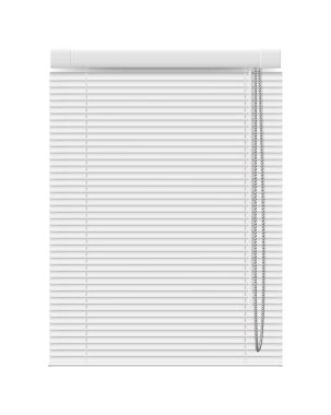 Beyazda izole edilmiş pencere için perde körlüğü