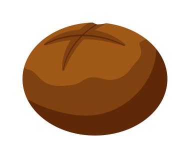 Beyaz arka planda izole edilmiş çavdar ekmeği başı