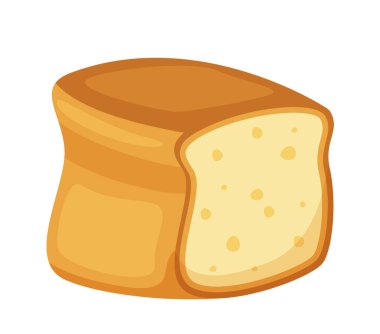 Ekmek kafası beyaz arkaplanda izole edilmiş.