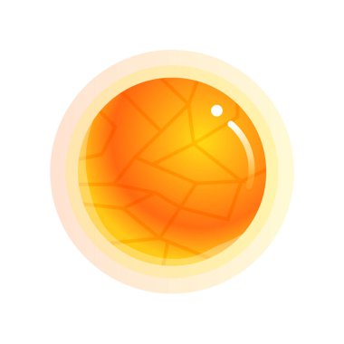 Beyaz arka planda izole edilmiş Merkür veya Mars gezegeni