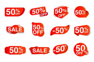 İndirim etiketi% 50 indirim veriyor.