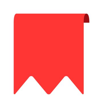 Beyaz üzerine boş kurdele etiketi reklam yer imi