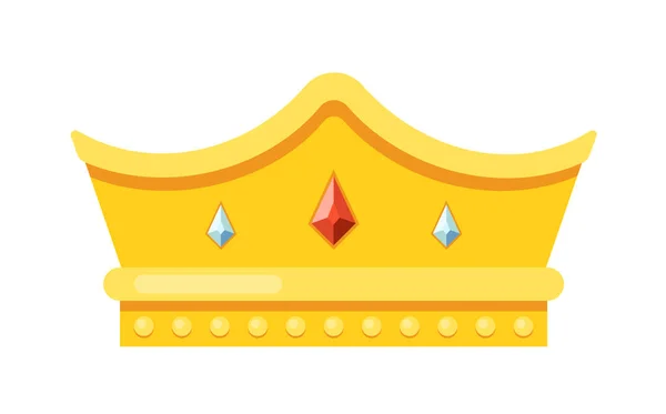 Zlatý monarcha koruny ocenění izolované na bílém pozadí — Stockový vektor