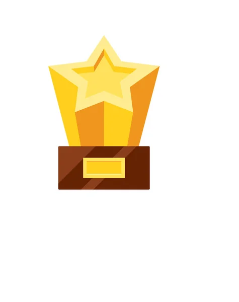 Award gold star winner prize for achievement isolated — Stock Vector