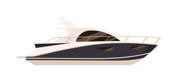 Bateau à moteur privé isolé sur blanc — Image vectorielle