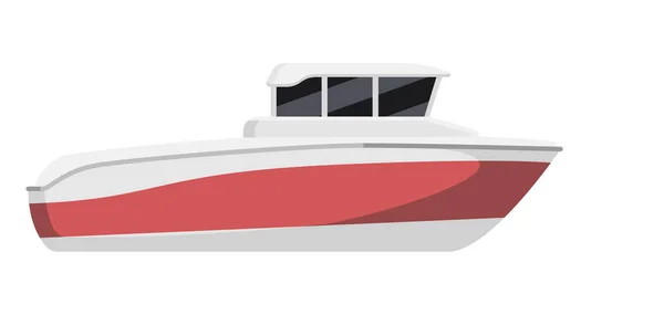 흰 배에 고립된 페리보트 고속 모터보트 — 스톡 벡터