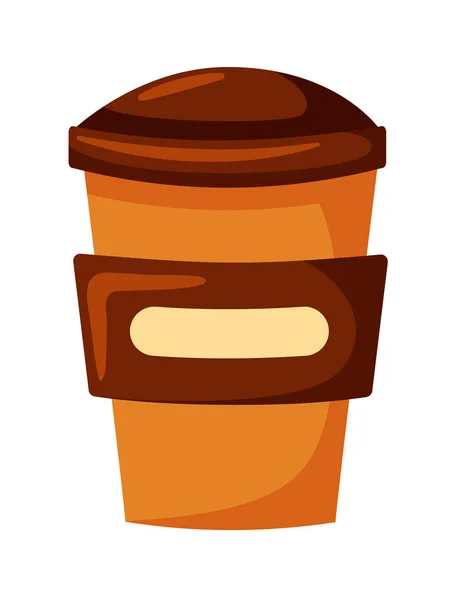 Café para llevar, té o taza de chocolate caliente aislado en blanco Ilustraciones De Stock Sin Royalties Gratis