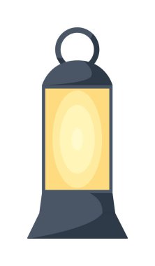 Kamp feneri gaz lambası beyaz arka planda izole edildi