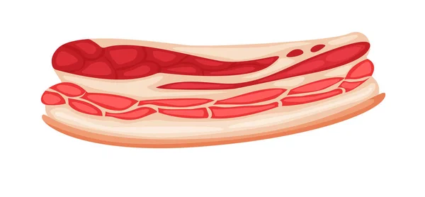 Carne cruda en rodajas aislada sobre fondo blanco — Archivo Imágenes Vectoriales