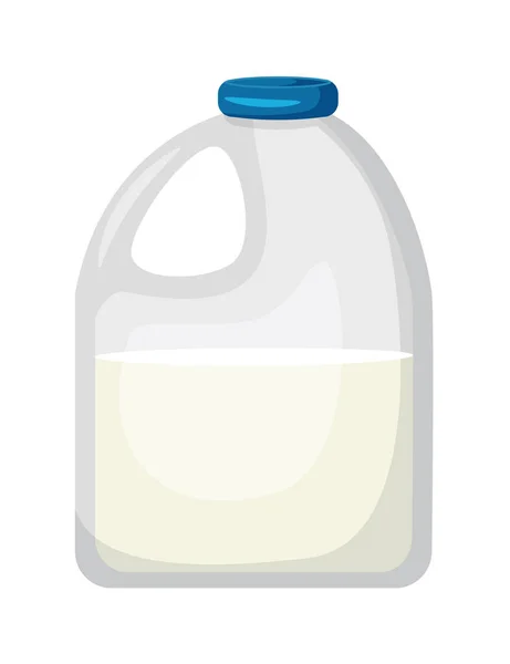 Großer Milchkanister aus Kunststoff isoliert auf weißem Hintergrund — Stockvektor