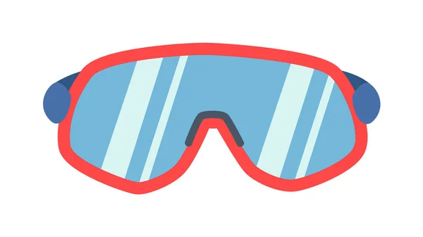 Occhiali protettivi, occhiali da sci isolati su bianco — Vettoriale Stock